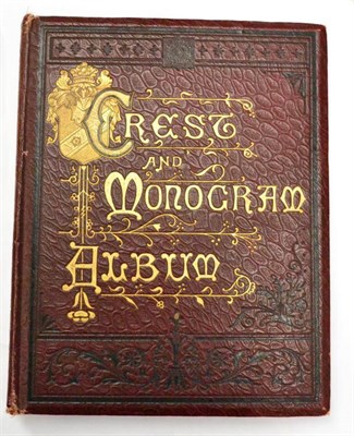 Lot 827 - A Victorian leather bound crest and monogram book