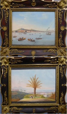 Lot 1008 - Neapolitan School (19th/20th century) ";Napoli dalla Villa Gallo Capodimonte";, ";Napoli da Mare"