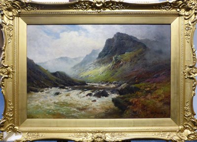 Lot 1021 - Alfred Fontville de Breanski Jnr. (1877-c.1945)  ";A Highland Torrent near Inverness";, signed,...