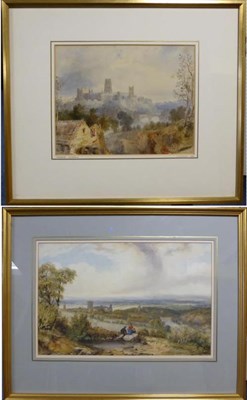 Lot 1044 - Edmund Hastings (1781-1861) ";Durham Cathedral";, signed and dated 1840, watercolour, (mount...