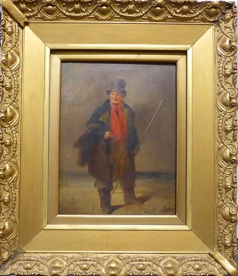 Lot 1064 - After B Erskine Nichol RSA, ARA (1825-1904) A gentleman standing before a seascape,...