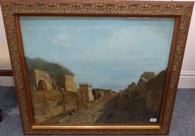 Lot 1095 - Continental School (19th century) The Appian Way, Rome, indistinctly signed, oil on canvas,...