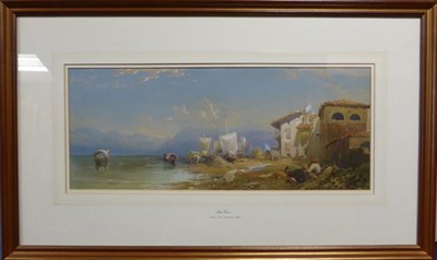 Lot 1097 - Thomas Miles Richardson RWS (1813-1890) ";Lake Como";, initialled and dated 1866, watercolour...