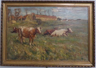 Lot 1103 - James William Booth (1887-1953) ";In Pastures";, signed, with original inscribed artist's label...