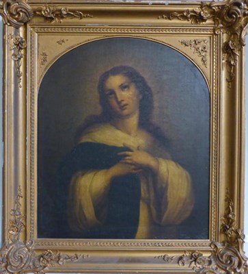 Lot 1130 - Manner of Murillo (19th century) Portrait of a female saint half length, oil on canvas, 64cm by...