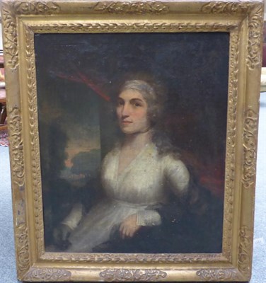 Lot 1151 - William Cuming (1769-1852) Irish, A Portrait of Elizabeth Cuming, three quater length, seated...