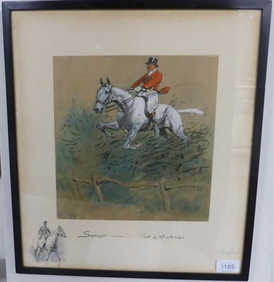 Lot 1185 - Charles Johnson Payne called ";Snaffles"; (1884-1967) ";Swagger - but a Workman"; signed in pencil