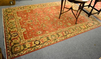 Lot 1286 - A Ziegler Mahal design carpet, North Afghanistan, the terracotta field of cloudbands and...