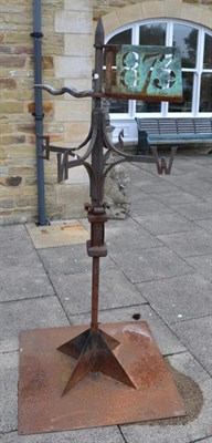 Lot 1300 - A weather vane, dated 1873 in a weathered copper panel