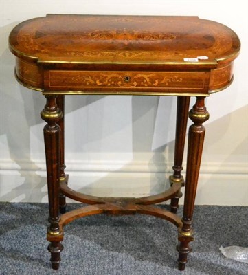 Lot 1356 - A 19th century rosewood and floral marquetry dressing table in the Louis XV style