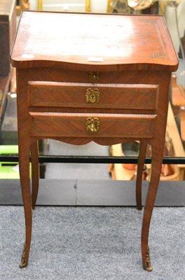 Lot 1373 - A 19th century French dressing table with inlaid musical trophy top