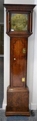 Lot 1406 - An oak thirty hour longcase clock, signed Will Snow, No. 130, circa 1762, flat top pediment,...