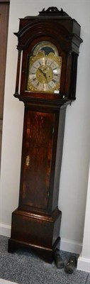 Lot 1408 - An oak eight day longcase clock, signed Samuel Whalley, Manchester, circa 1750, caddied...