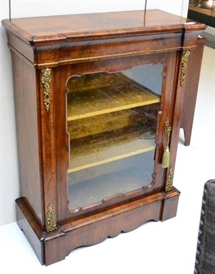 Lot 1416 - #Victorian burr walnut pier cabinet with gilt metal mounts