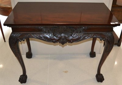 Lot 1425 - A pair of George I style mahogany side tables labelled Hicks