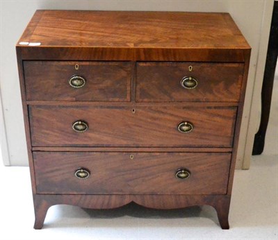 Lot 1427 - A 19th century mahogany straight fronted four drawer chest