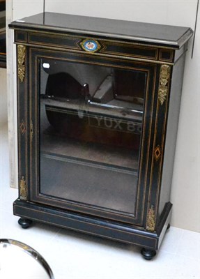 Lot 1428 - A 19th century small ebonised cabinet