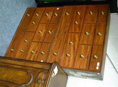 Lot 1432 - A pair of 19th century tin bound and cedar lined drawers