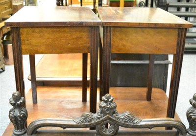 Lot 1450 - ^A pair of mahogany and pine side tables fitted single drawers