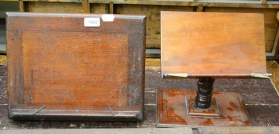 Lot 1462 - Two Victorian mahogany easel stands