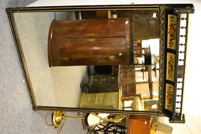 Lot 1468 - Late Victorian ebonised overmantel mirror