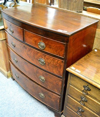 Lot 1475 - ^A Regency mahogany bow fronted chest, circa 1810