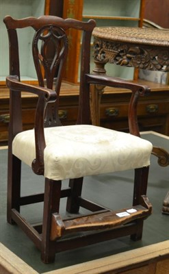 Lot 1478 - A 19th century Chippendale style child's armchair