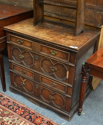 Lot 1504 - A 17th century oak chest of drawers