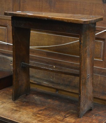 Lot 1505 - An 18th century oak high stool