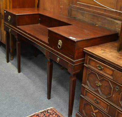 Lot 1506 - A mahogany sideboard with rosewood banding converted from a square piano