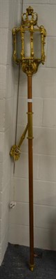 Lot 1510 - A 20th century ormolu wall mounted torchere lantern, surmounted with a coronet