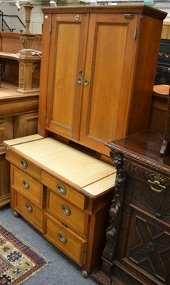 Lot 1516 - A cedar wood and oak lined ship's cabinet, probably from the German 'Barbarossa' class...