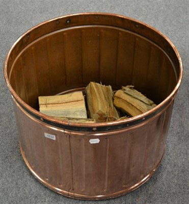 Lot 1532 - A large copper log bin