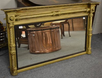 Lot 1533 - A 19th century over mantel mirror (regilded)