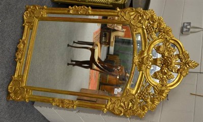 Lot 1534 - A reproduction gilt framed over mantel mirror