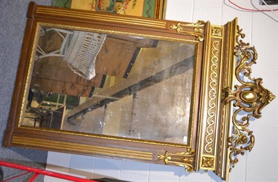 Lot 1592 - A large gilt framed over mantel mirror