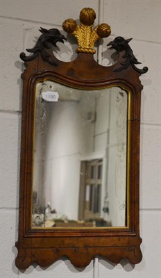 Lot 1595 - A George I style mirror with eagle crest, 19th century