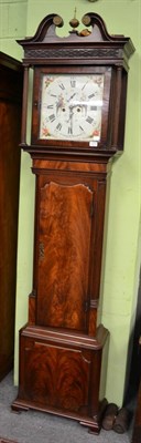 Lot 1618 - A mahogany eight day longcase clock, Jas Lomax, Blackburn, circa 1800, swan neck pediment,...