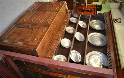 Lot 1635 - An 18th century oak dresser, probably Shropshire/Staffordshire, the bold cornice above three...