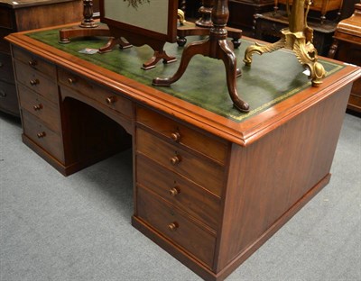 Lot 1637 - A Victorian mahogany partners desk