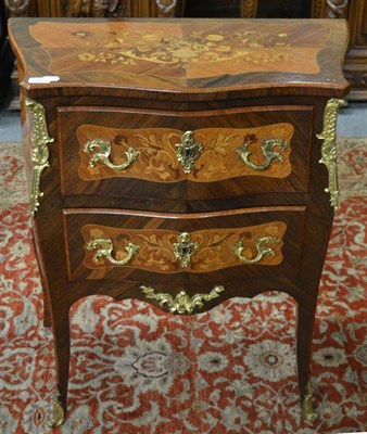 Lot 1663 - A fine French Louis XV style rosewood, Kingwood, floral marquetry and gilt metal mounted petit...