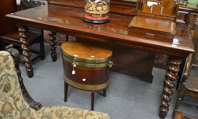 Lot 1673 - A large 19th century mahogany serving table stamped Gillows, superstructure back with three...