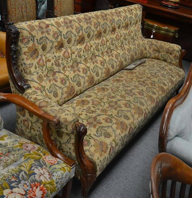 Lot 1682 - A large high back rosewood framed settee