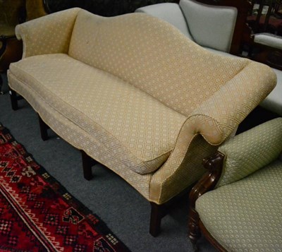 Lot 1691 - George III style upholstered settee