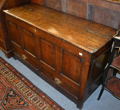 Lot 1715 - An English oak blanket chest