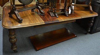 Lot 1736 - #An early Victorian extending dining table, with three additional leaves, 336cm extended