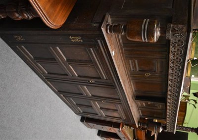 Lot 1738 - An 17th century Westmoorland oak court cupboard