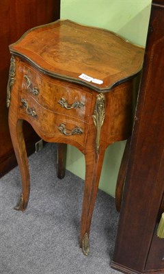 Lot 1747 - A pair of brass bound inlaid bedside chests