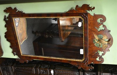 Lot 1751 - ^A mahogany fret-cut and parcel gilt mirror