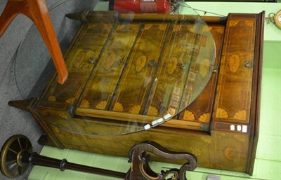 Lot 1761 - An early 19th century Dutch mahogany and marquetry inlaid six drawer chest, the moulded top...